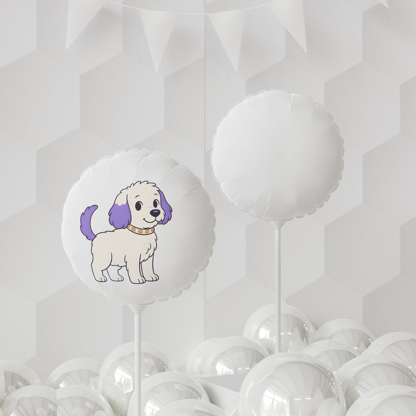 Nugget from The Adventures of Penny and Nugget Heart and Round Balloons, 11" - Perfect for Birthdays, Parties, Celebrations, Dog Lovers, Special Events