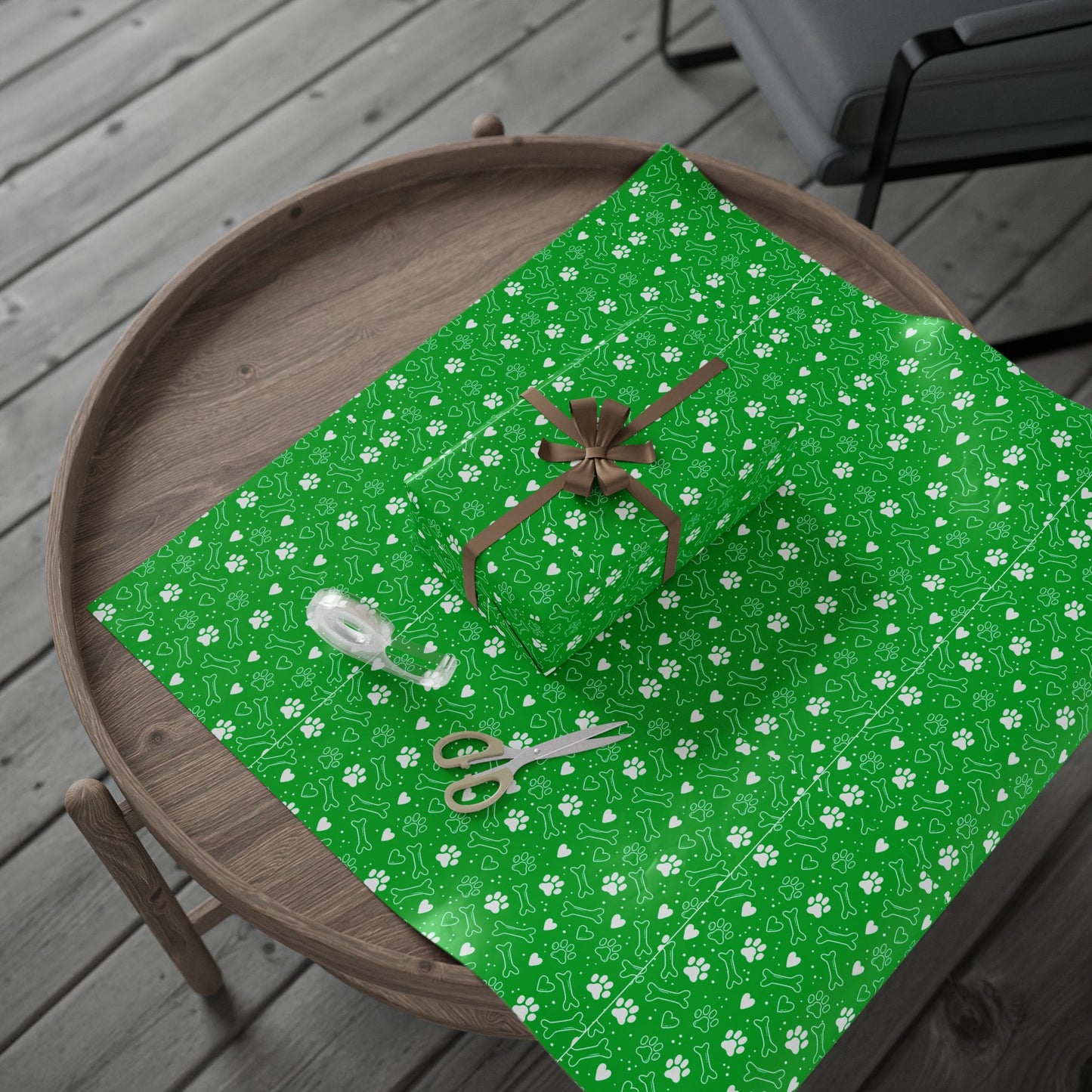 The Adventures of Penny and Nugget Wrapping Papers - Green