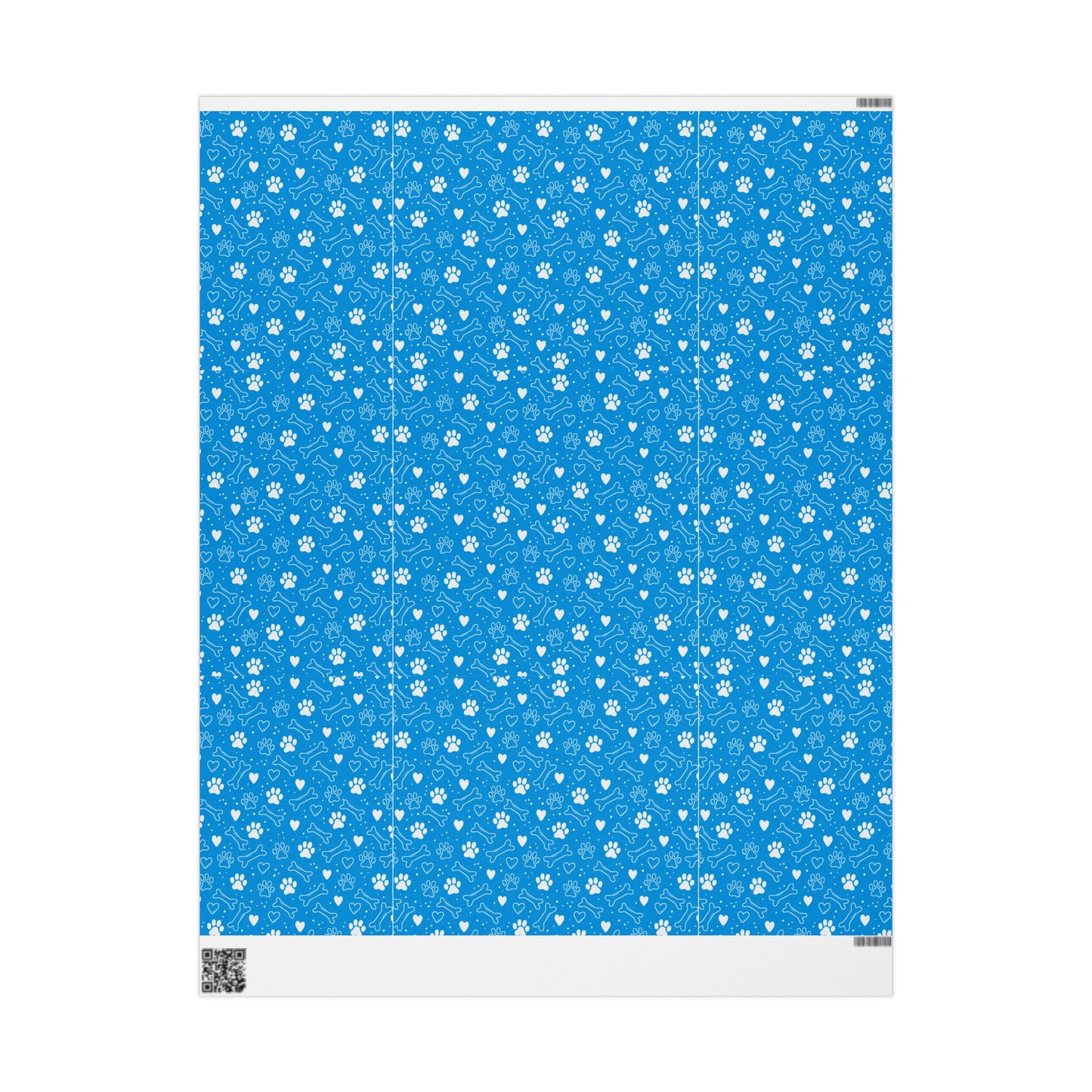 Blue Puppy Paw-Print Wrapping Paper – Cute Dog Lover Gift Wrap for Birthdays & Holidays