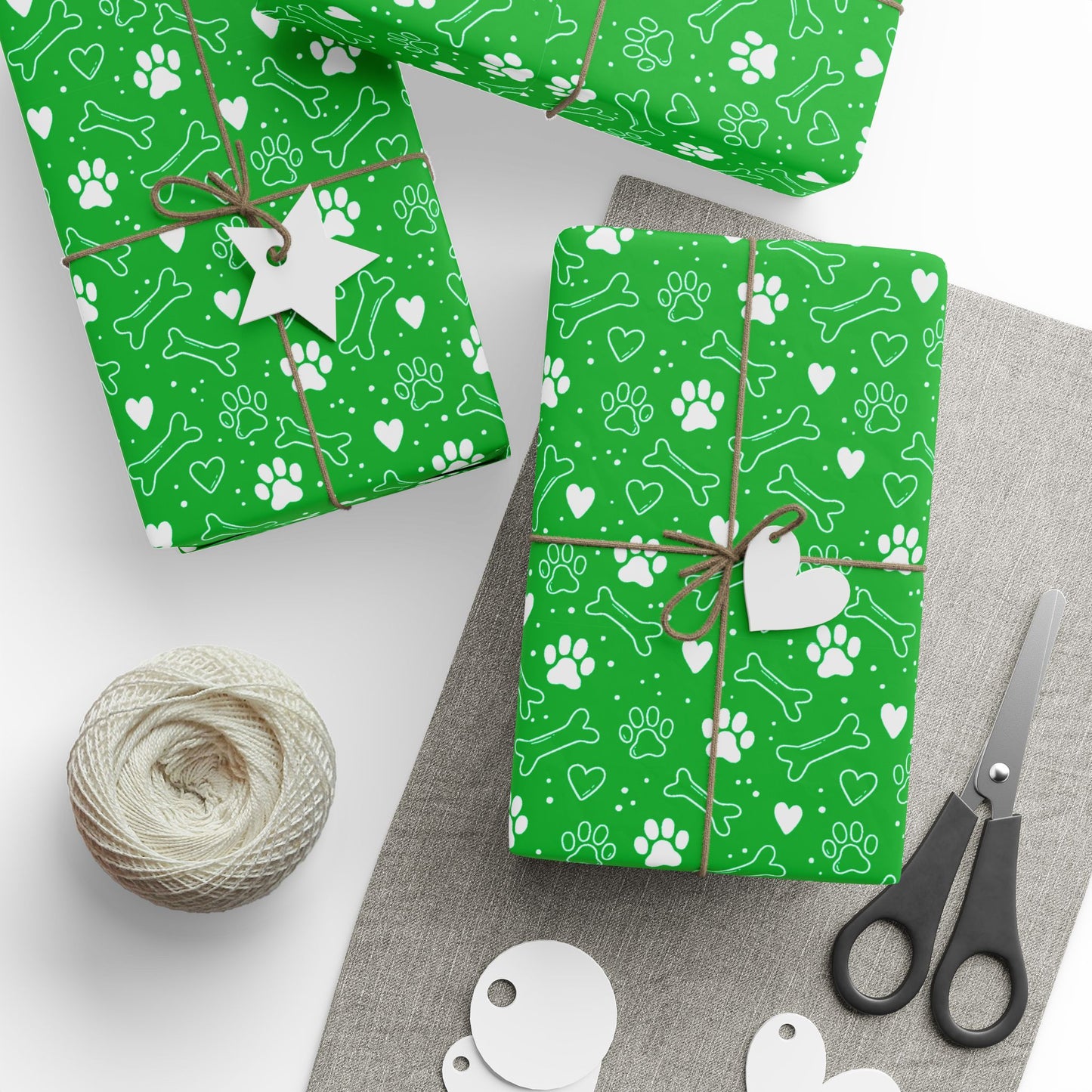 The Adventures of Penny and Nugget Wrapping Papers - Green