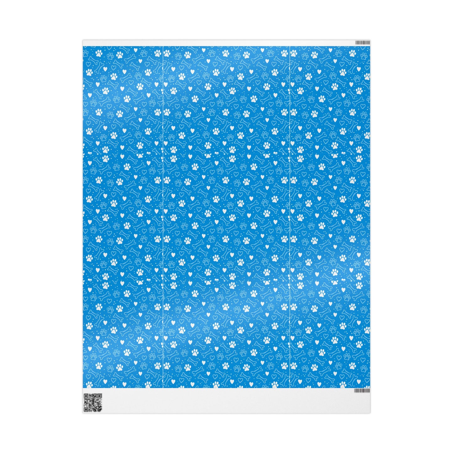 Blue Puppy Paw-Print Wrapping Paper – Cute Dog Lover Gift Wrap for Birthdays & Holidays